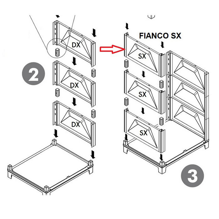 fianco sx per kit lavatoio resina antiacido cod:ferx.603261