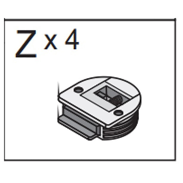 ZZ-MECCANISMO Z X 4 X KIT ARMADIO 2ASC CM.120X50X200H RO/BIA  PZ 1 