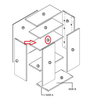 mensola per kit mobile 2 ante 68x95x34 cm bianco .k083 603274