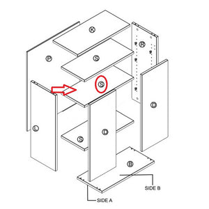 mensola per kit mobile 2 ante 68x95x34 cm bianco .k083 603274