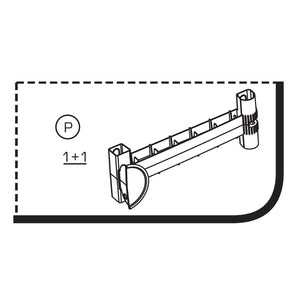 ZZ-COPPIA MANIGLIE P 1+1 X ARMADIO RATTAN   ANTRACITE  CP 1 