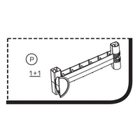 1coppia coppia maniglie p 1+1 per armadio rattan antracite 603305