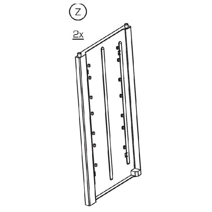 pannello z per armadio rattan portascope antracite 603334