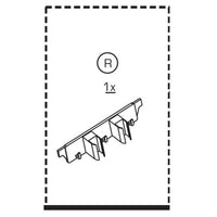 particolre r per armadio rattan cm.65x45x88h tuttopiani antracite 603335