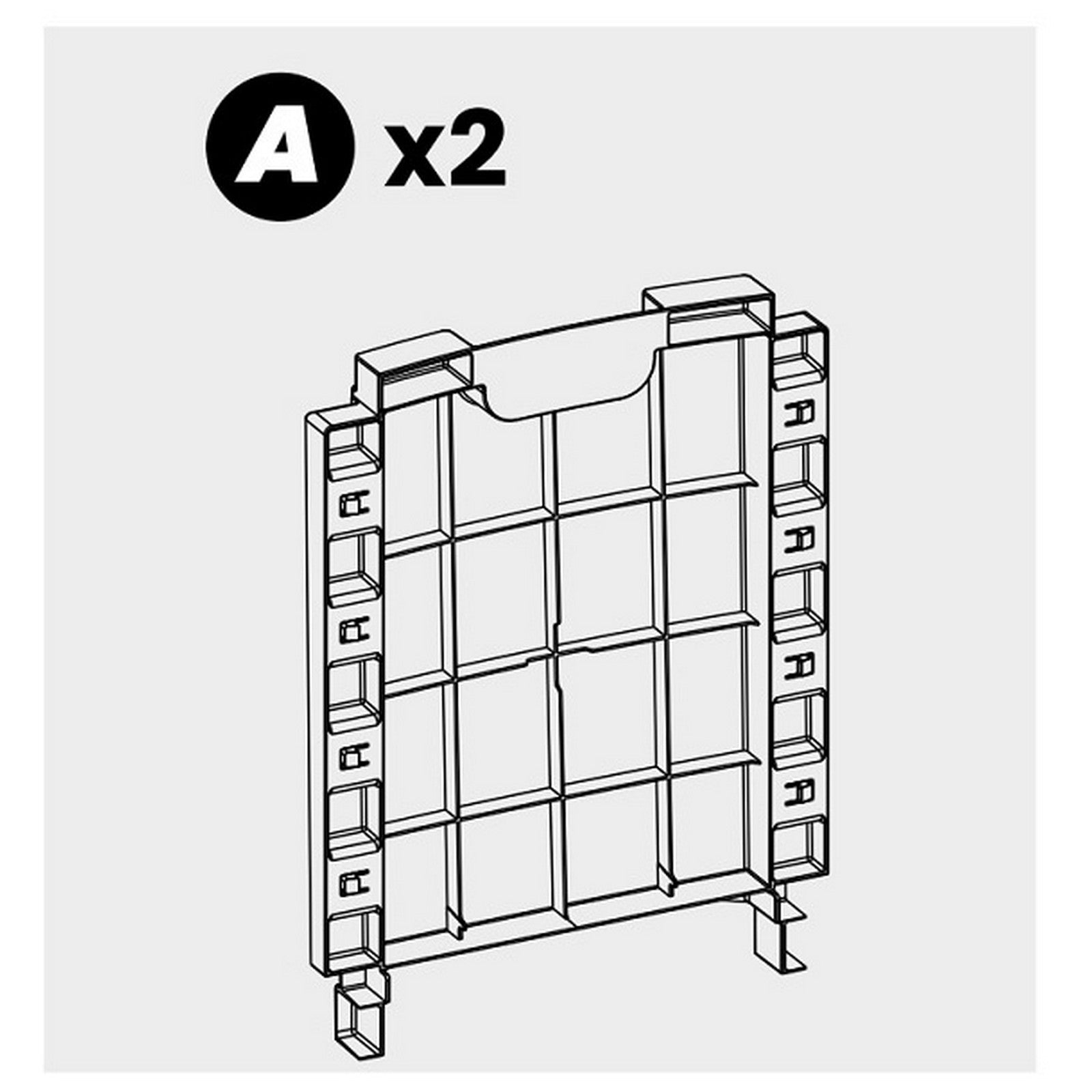  Parete A Tavolino Per Salotto Resina Lido 4Pz Antracite