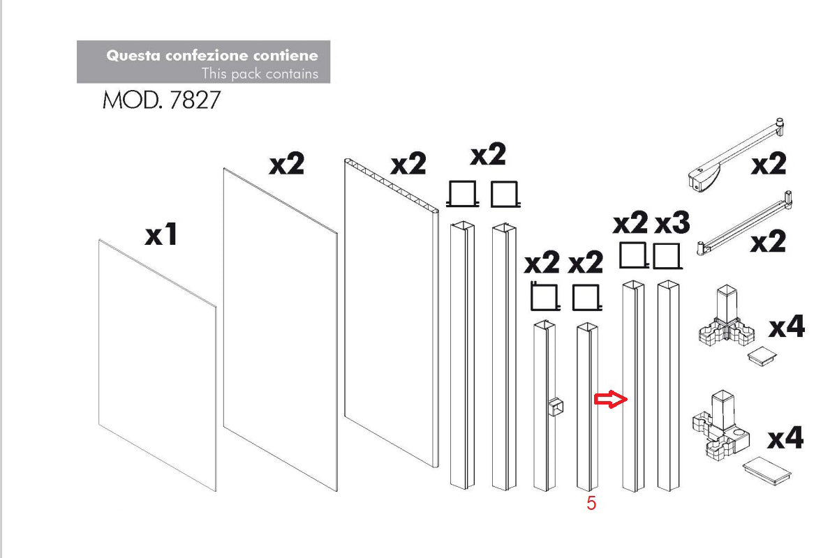 ZZ-MONTANTE NR.1 X KIT COPRILAVATRICE RESINA  PZ 1 