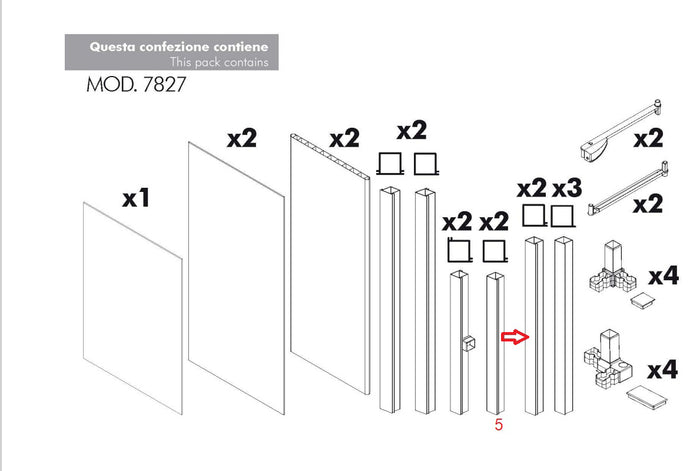 ZZ-MONTANTE NR.1 X KIT COPRILAVATRICE RESINA  PZ 1 