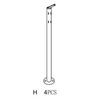 palo h per gazebo in acciaio mt.3x4 armonia yf-3246 603457