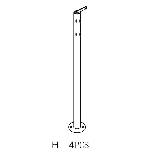 palo h per gazebo in acciaio mt.3x4 armonia yf-3246 603457