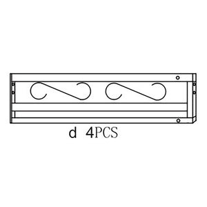 trave d per gazebo in acciaio mt.3x4 armonia yf-3246 603460