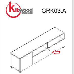  Porta G Grk03.A Per Kit Parete Living Bridge 207X170X34 Bianco/Bianco Lucido