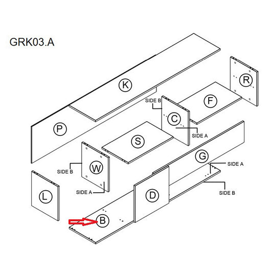  Base B Grk03.A Per Kit Parete Living Bridge 210X170X35 Cm Cemento