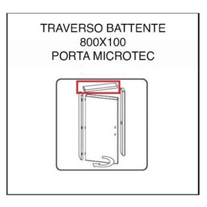 1Pz Traverso Battente Per Porta Mod Microtec Frassino/Bianco Cm.210X80