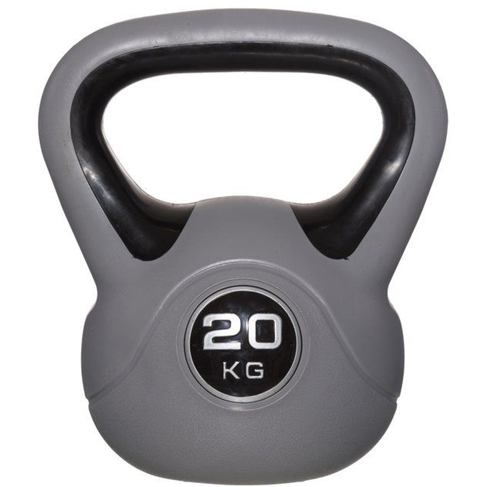 Kettlebell Esercizio Fisico Fitness Peso in Ghisa e Cemento 20 kg Manico Comodo