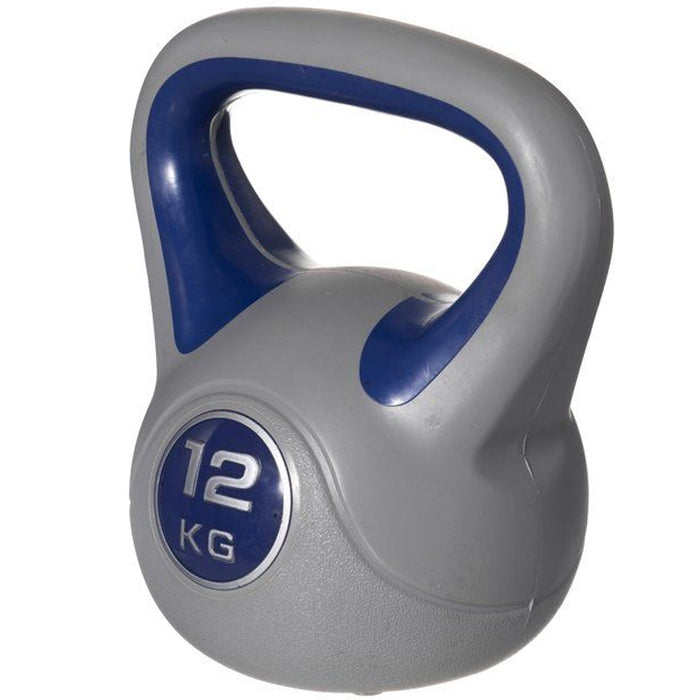 Kettlebell Esercizio Fisico Fitness Peso in Ghisa e Cemento 12 kg Manico Comodo