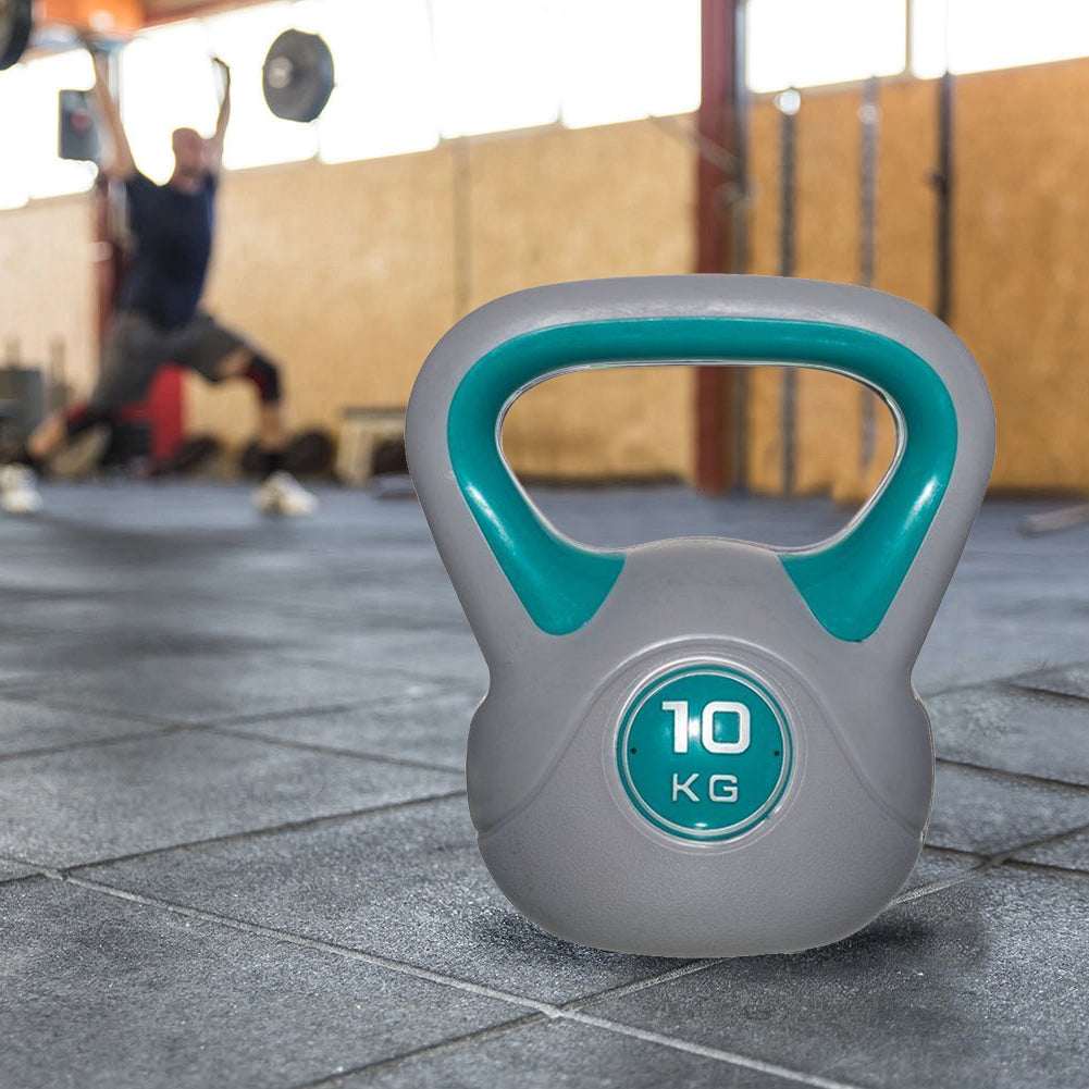 Kettlebell Esercizio Fisico Fitness Peso in Ghisa e Cemento 10 kg Manico Comodo