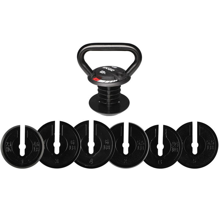 Kettlebell Regolabile Salvaspazio con Carico Pesi Variabile 3.5 a 18 kg Fitness