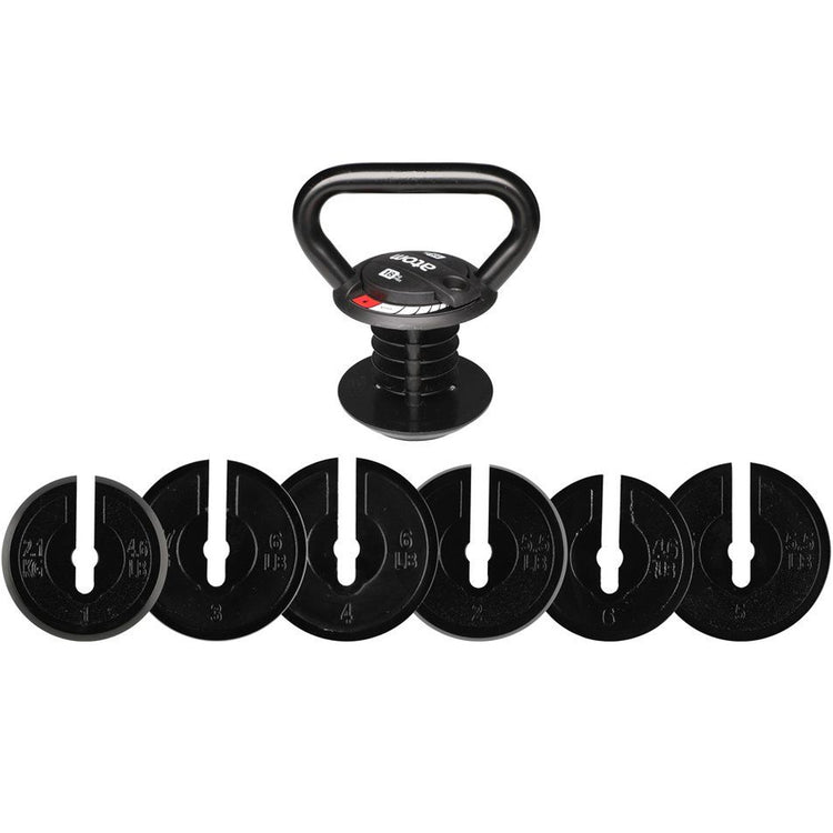 Kettlebell Regolabile Salvaspazio con Carico Pesi Variabile 3.5 a 18 kg Fitness