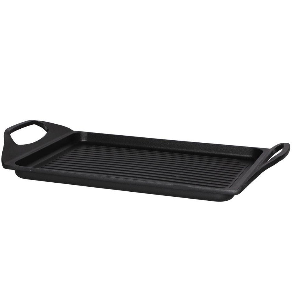 Bistecchiera Grill Piastra Alluminio Pressofuso Antiaderente 45x28 cm