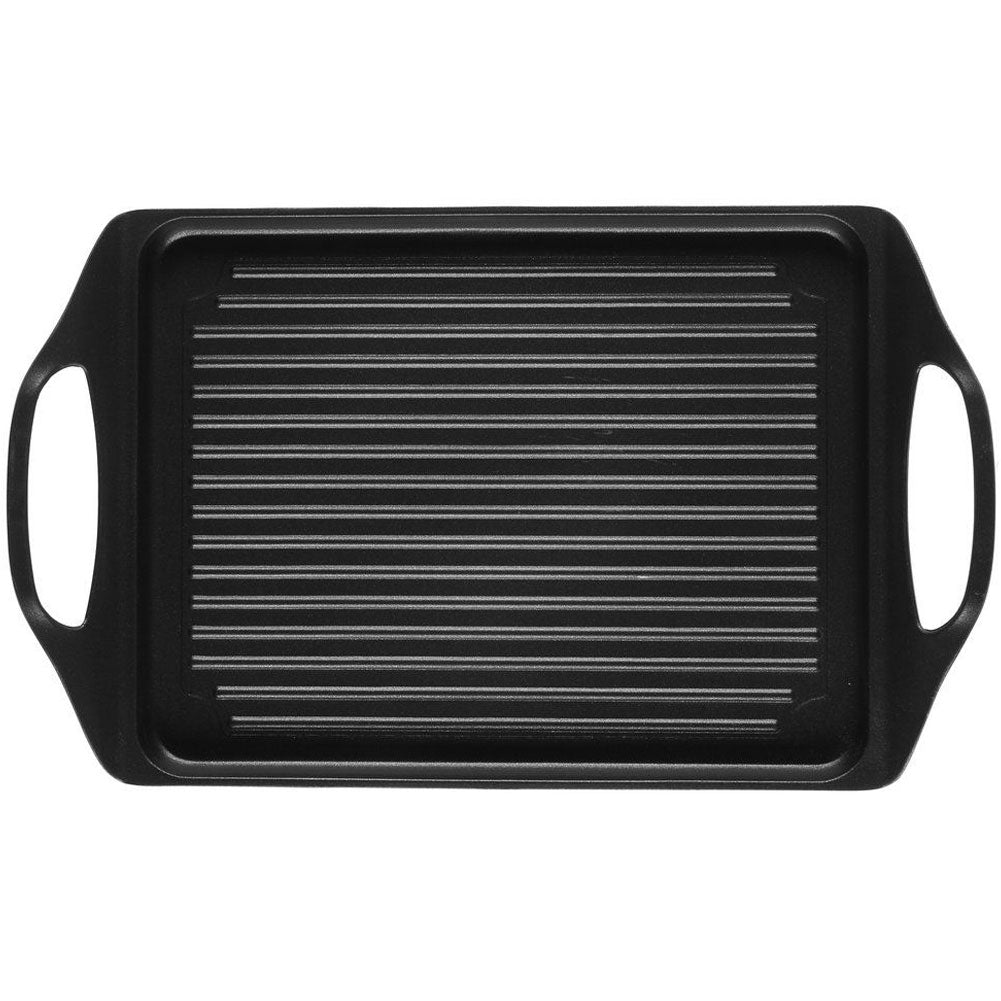 Bistecchiera Grill Piastra Alluminio Pressofuso Antiaderente 45x28 cm