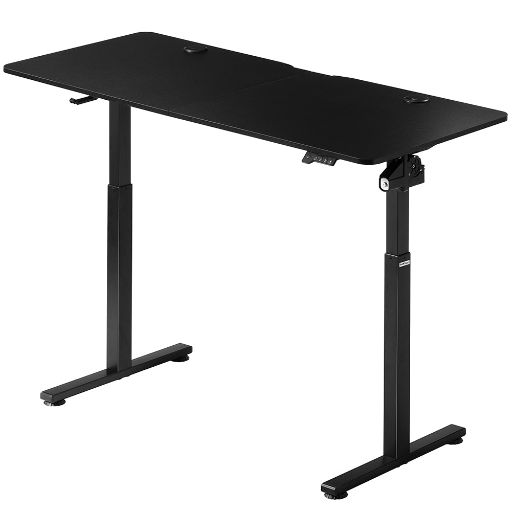 Scrivania Elettrica Regolabile Altezza 140x60x72-117cm Nero Console di Comando