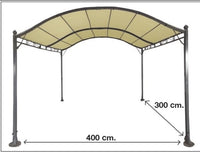 GAZEBO ACCIAIO PERGOLA MAXI 300X400 TOP 160GR/MQ ARREDO GIARDINO