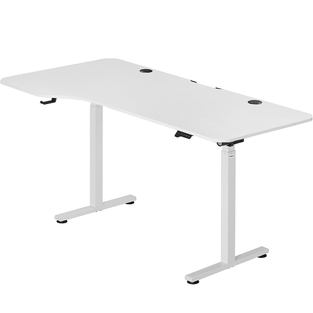 Scrivania Elettrica Regolabile Altezza 160x75x72-117cm Bianco Console di Comando