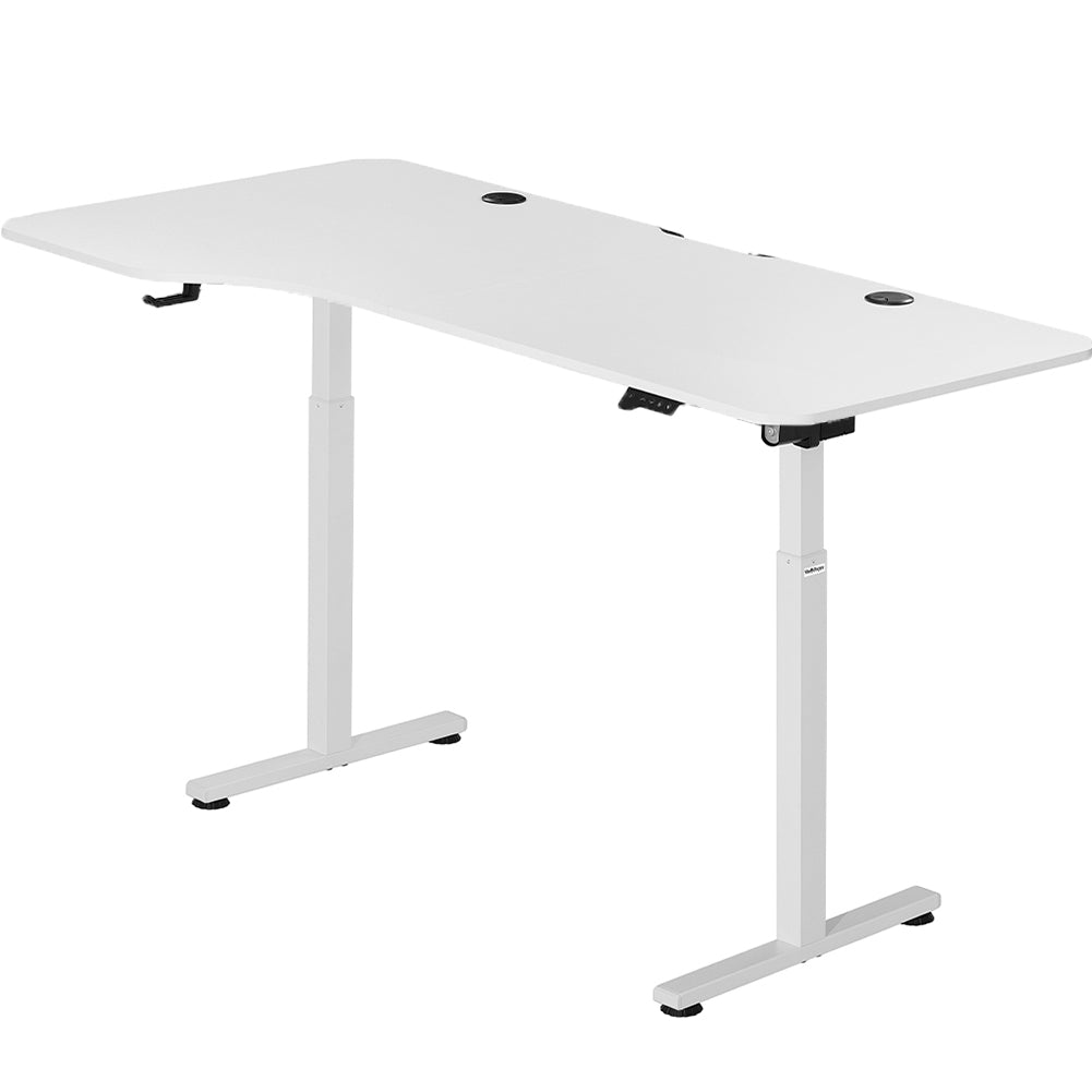 Scrivania Elettrica Regolabile Altezza 160x75x72-117cm Bianco Console di Comando