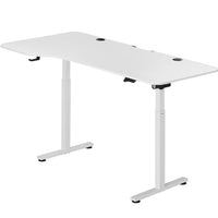 Scrivania Elettrica Regolabile Altezza 160x75x72-117cm Bianco Console di Comando