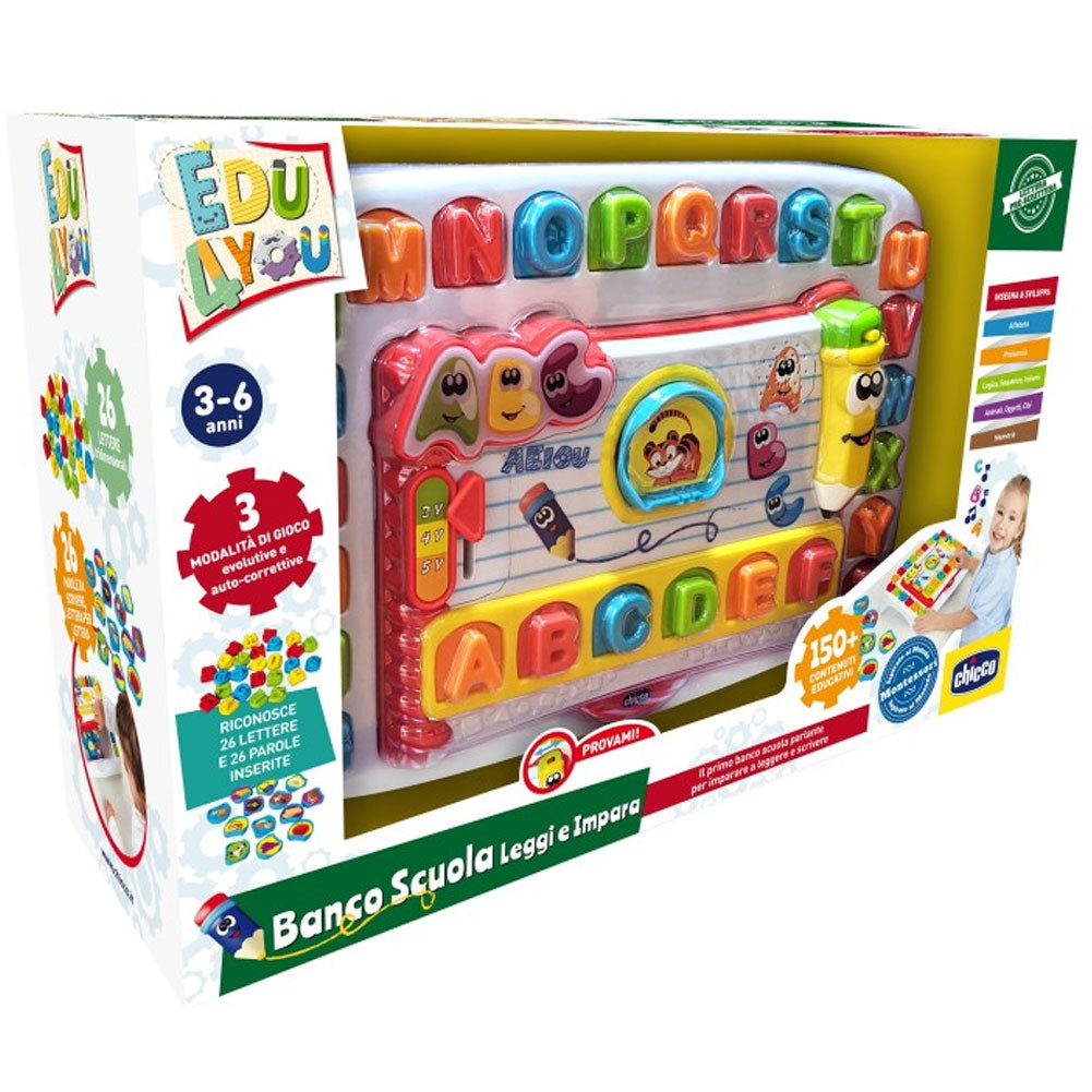 Chicco Banco Tavolo Scuola Leggi e Impara Edu4You Bambini Metodo Montessori