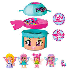 Pinypon Magic Fairies Testa Con 4 Personaggi Fatati Ali Glitterate Con Manico