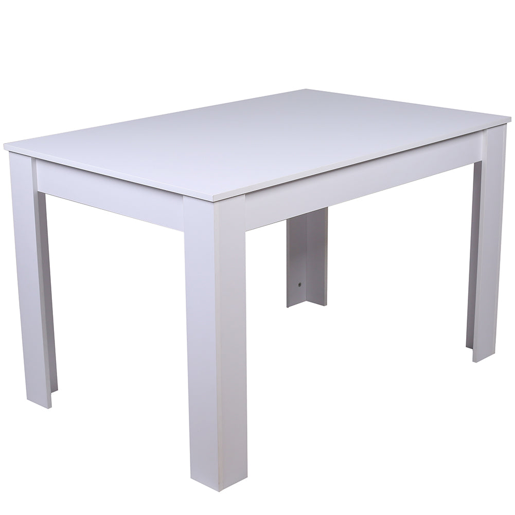 Tavolo da Pranzo Cucina Rettangolare Moderno in Legno 120x 80 x 74 cm Bianco