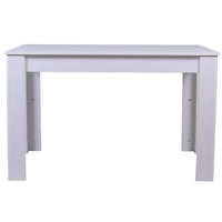 Tavolo da Pranzo Cucina Rettangolare Moderno in Legno 120x 80 x 74 cm Bianco