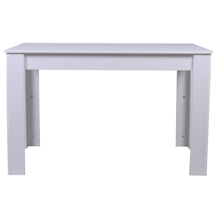 Tavolo da Pranzo Cucina Rettangolare Moderno in Legno 120x 80 x 74 cm Bianco