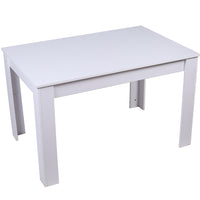 Tavolo da Pranzo Cucina Rettangolare Moderno in Legno 120x 80 x 74 cm Bianco