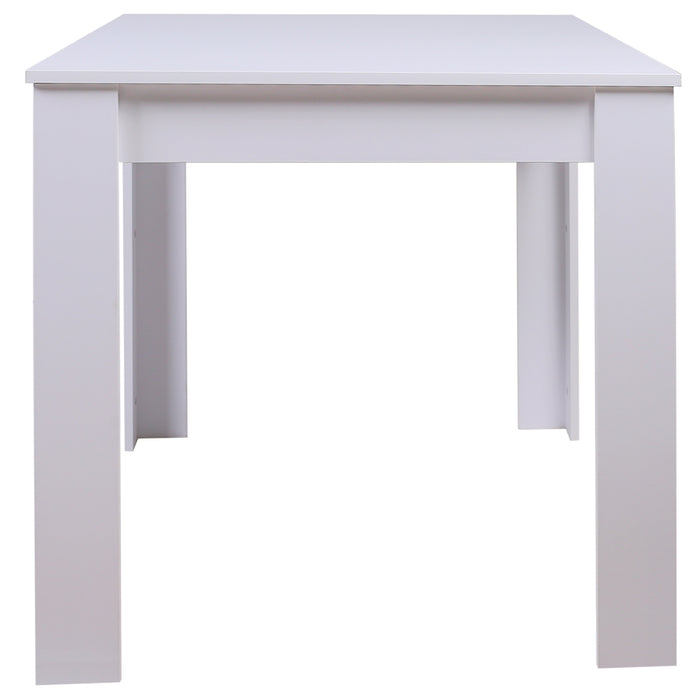 Tavolo da Pranzo Cucina Rettangolare Moderno in Legno 120x 80 x 74 cm Bianco