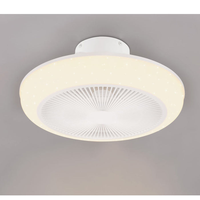 Ventilatore Plafoniera Led a Soffitto Mjolby 46 cm Moderno Colore: Cielo Stellato