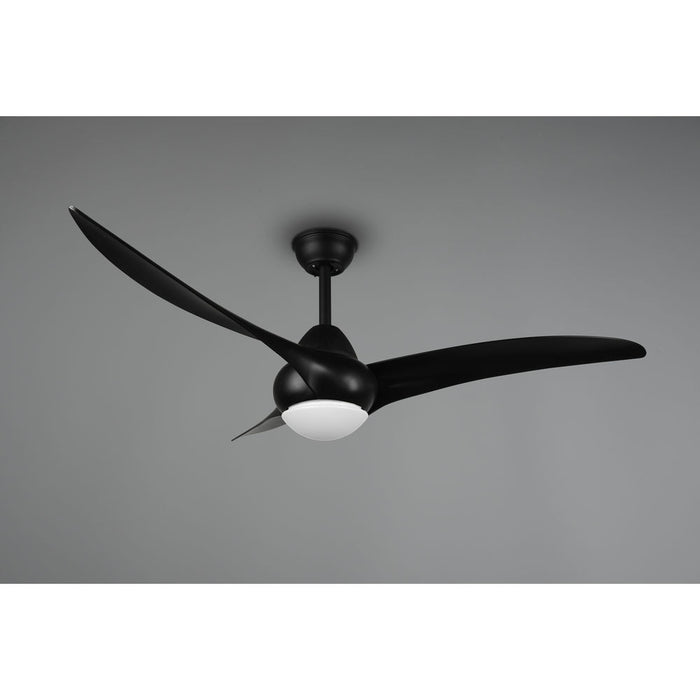 Ventilatore a Soffitto con Plafoniera LED Alesund 3 Pale 20 W Colore: Nero Opaco