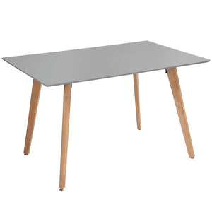 Tavolo da Pranzo Scandinavo Rettangolare in Legno Bianco per Cucina 110x70x75cm