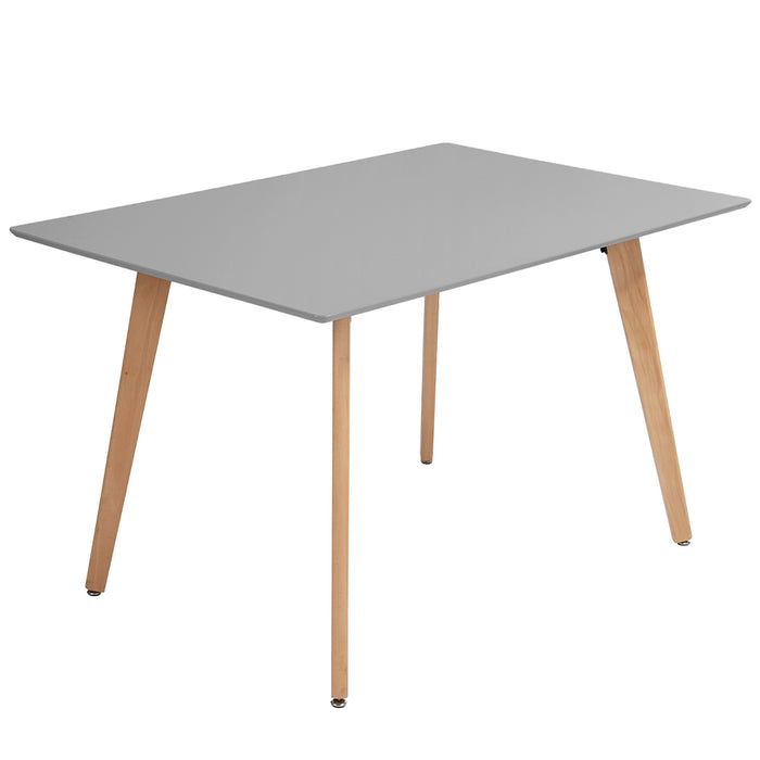 Tavolo da Pranzo Scandinavo Rettangolare in Legno Bianco per Cucina 110x70x75cm