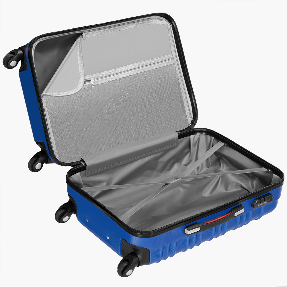 Set 4 Valigie Rigide con Ruote Easy Roll Trolley Bagaglio a Mano Viaggio Blu