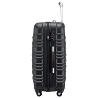 Set 4 Valigie Rigide con Ruote Easy Roll Trolley Bagaglio a Mano Viaggio Nero