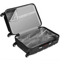 Set 4 Valigie Rigide con Ruote Easy Roll Trolley Bagaglio a Mano Viaggio Nero