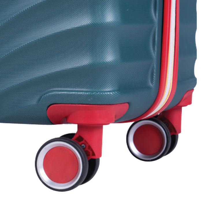 Set 3 Valigie Rigide con Ruote Easy Roll Trolley Bagaglio a Mano Viaggio Verde