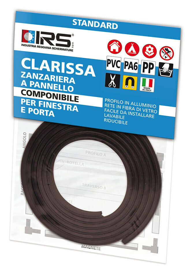 Magnete per Zanzariera Fissa a Pannello Clarissa Profilo Calamita IRS Colore: Bronzo