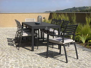 Tavolo Allungabile da Giardino 160/220x90xh76 cm in Alluminio Boston Antracite