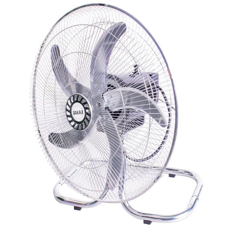 Ventilatore a Piantana Acciaio 3in1 Terra Tavolo Parete Base Tonda 65W Pala 50cm