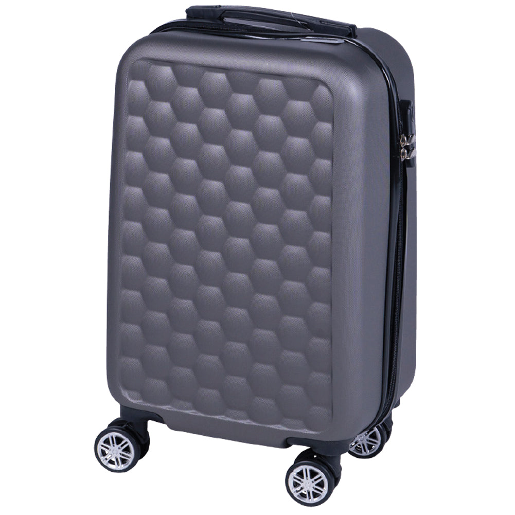 Trolley Cabina Rigido Bagaglio a Mano Grigio Maniglia Telescopica 33.5x22x55cm