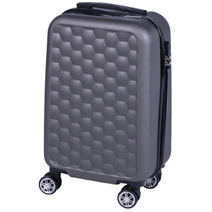 Trolley Cabina Rigido Bagaglio a Mano 33.5x22x55 cm con Maniglia Telescopica Grigio