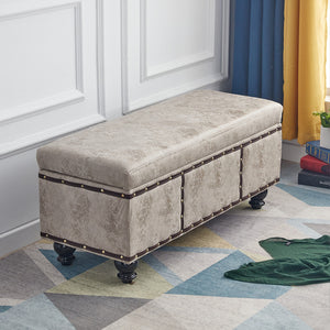 Cassapanca Contenitore Ecopelle Divano Panca Pouf Contenitore 80x40x43 cm Khaki